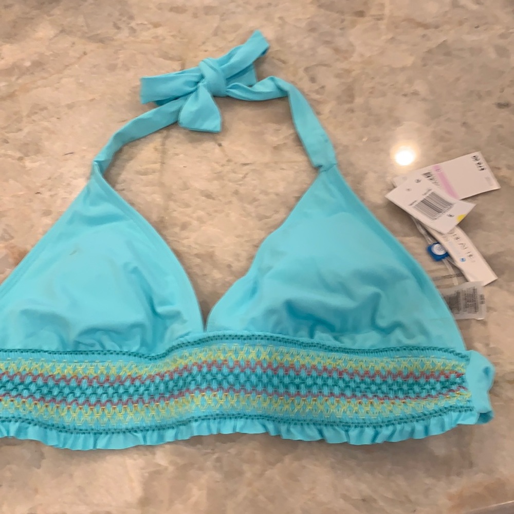 NWT BLEU Rod Beattie darling smocked bikini top!